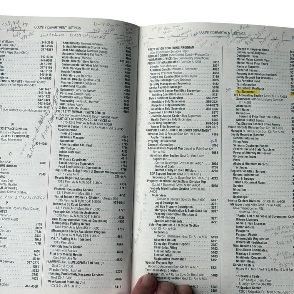 1990 Telephone Book Hennepin County & City of Minneapolis - Picture 4 of 5
